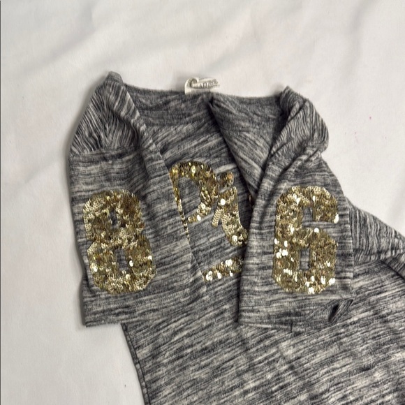 Victoria's Secret Gray Tee with Gold Accents - Picture 6 of 6